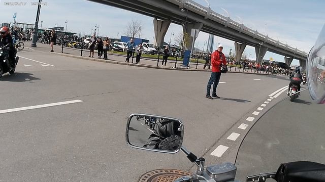 финиш колонны открытия мотосезона спб 2025