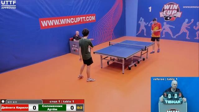 Дейнега Кирилл 1-3 Соломенник Артём  Турнир Восток 1  WINCUP 03.05.21 Прямая трансляция Зал1