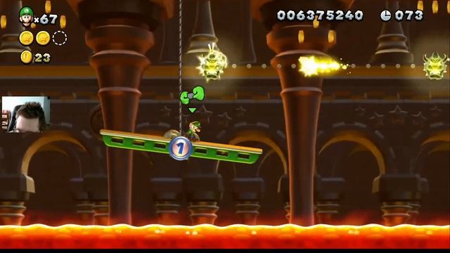 прохождение NSMB U Deluxe New Super Luigi U #16 замок принцессы Пич
