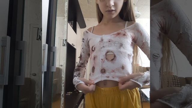 Делаем костюм девочки призрака.Часть2.