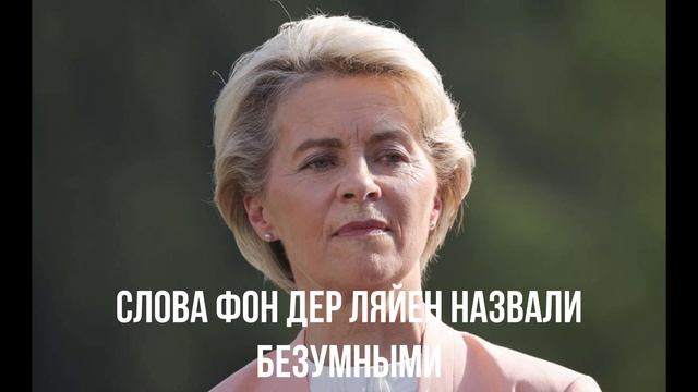 Слова фон дер Ляйен назвали безумными