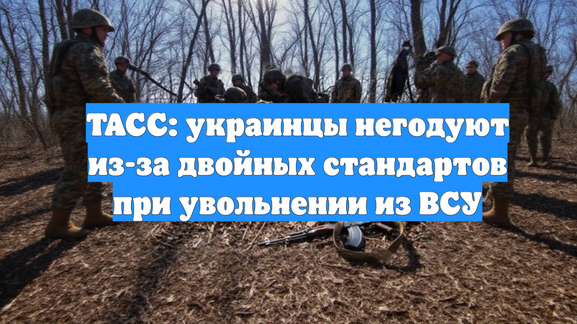 ТАСС: украинцы негодуют из-за двойных стандартов при увольнении из ВСУ