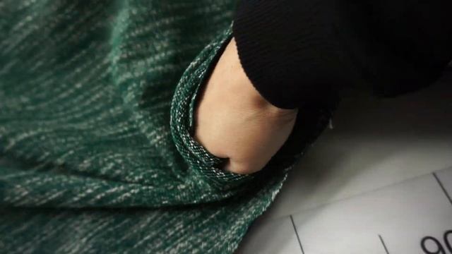 Костюмный хлопок фактурный зеленый меланжевый TE1024KOS113