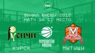 Курск Русичи - Мытищи | Матч за 11 место Первенства России | Юноши 2012