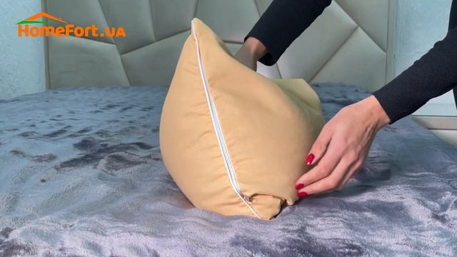 Подушка з гречаним лушпинням «Цілюща», в бежевому кол?