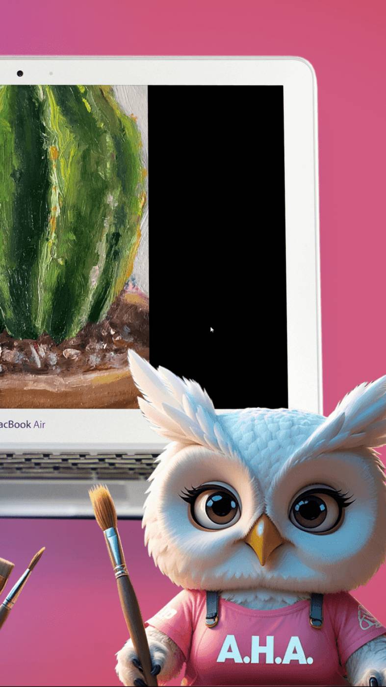 Как нарисовать сочный кактус? 🌵 Я покажу простой способ даже для новичков! #картинамаслом #painting