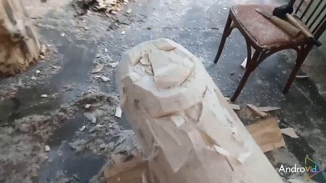 Скульптура из пенька
