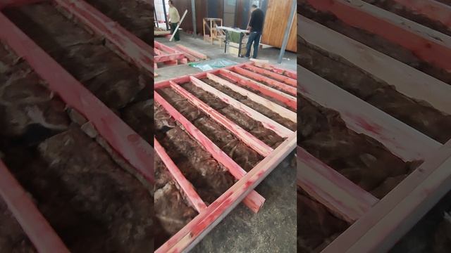 Утепление пола первый слой