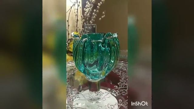 Ваза (подсвечник) Чехия.