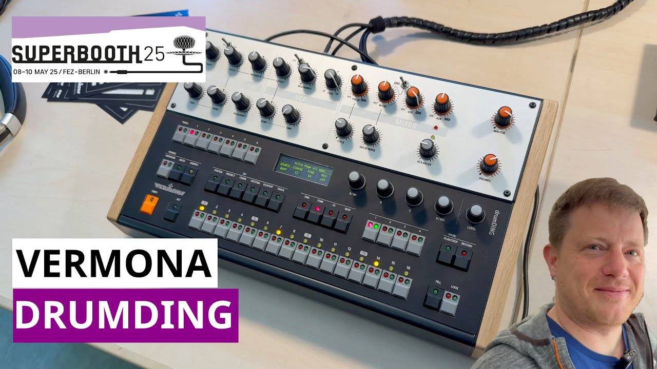 Vermona DrumDing: Analog Drum Machine with Original Sampling Concept | Superbooth 2025