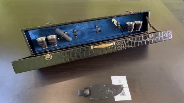 Набор шашлычный подарочный в кейсе № 3  Синий велю