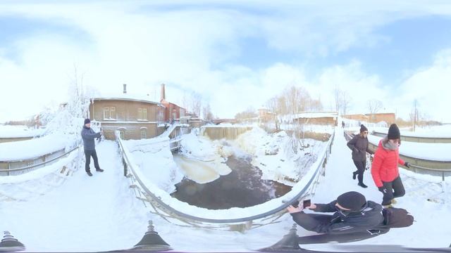Helsinki. Old Town Rapids, Hydroelectric Power Plant 360° VR 8K (13.02.2021)