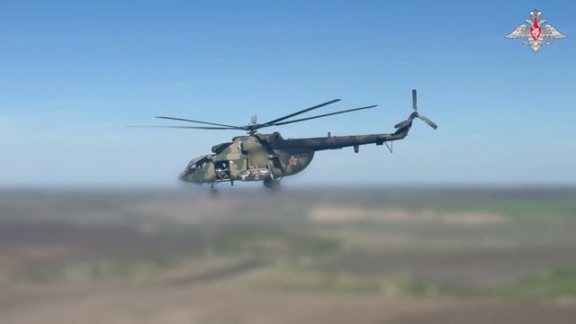 Экипажи Ми-8 ГрВ «Центр» выполнили совпровождение ударных вертолетов