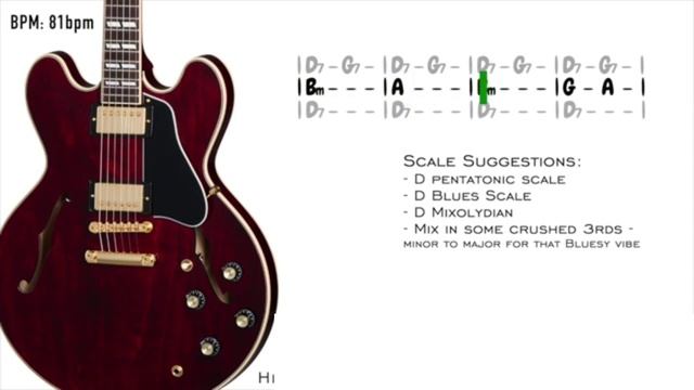 Sunset Blues Soul Backing Track in D