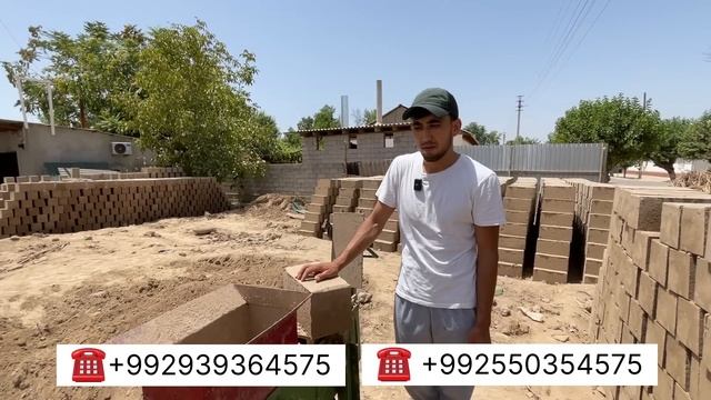 Нархи ғишти лойи ва станокаш дар як руз аз 800 то 1000 дона