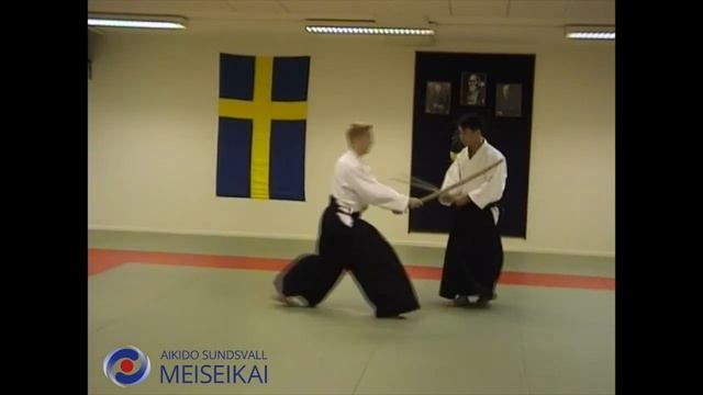 20 Aikido Ken Tai Ken Gyaku Hanmi b4 Grabbing Nikyo Shishiya Sensei Sundsvall 2001