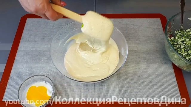 Рецепт на кефире заливной пирог с яйцом и зелёным луком