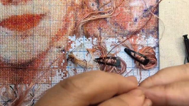 Flosstube #103-1:Jeanne Samary - Renoir, cross stitch parking Stitch with me 명화십자수 Вышивка крестом