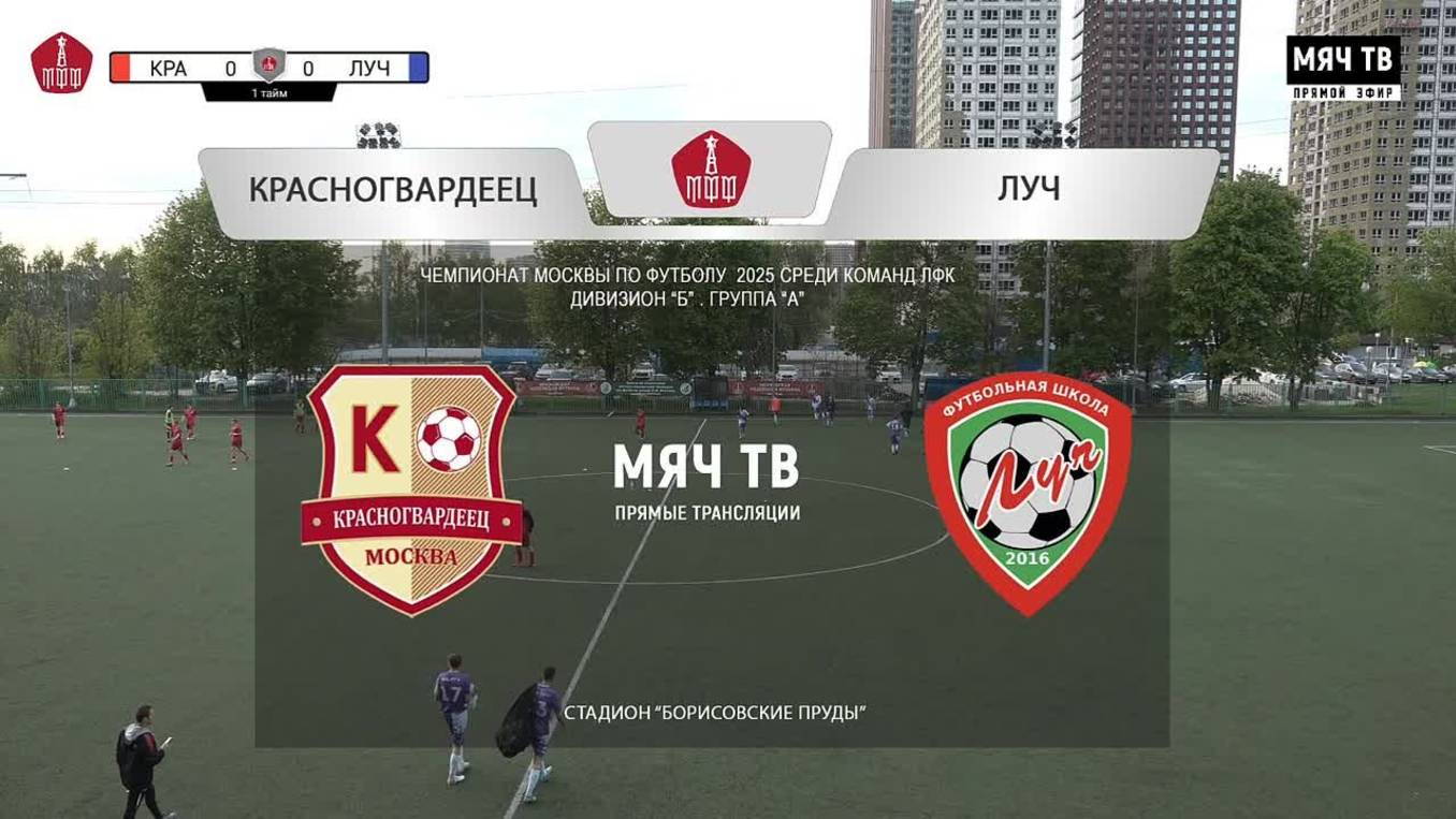 15.05.2025, Чемпионат Москвы среди ЛФК, дивизион "Б", 5-ый тур, Москва, "Красногвардеец" - ФК "Луч".