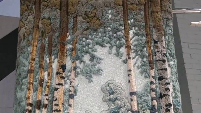 Березовая роща. Объемный гобелен по авторской методик
