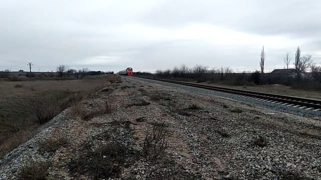 Прибытие поезда №076/075 Омск - Симферополь на ст.Джанкой.КЖД.Крым