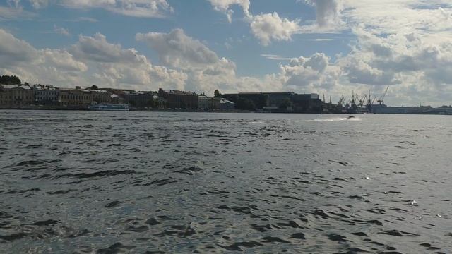 Вил на город Петербург и на реку Неву из под моста!