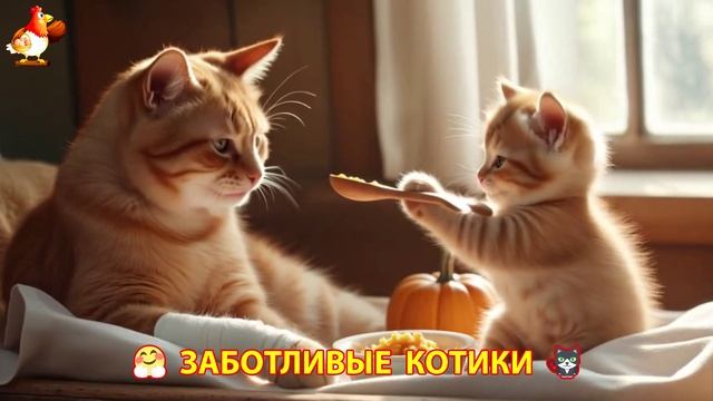 Заботливые котики спешат на помощь (9)