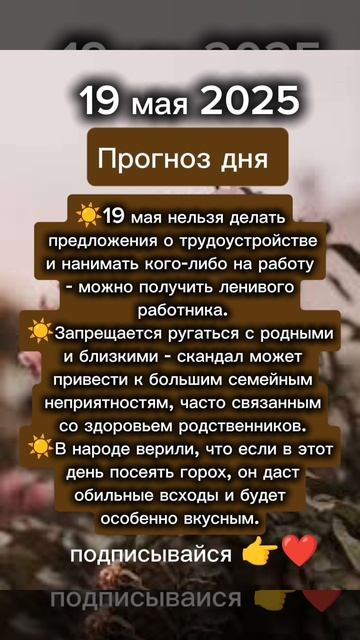 #19мая #19мая2025 #прогноздня