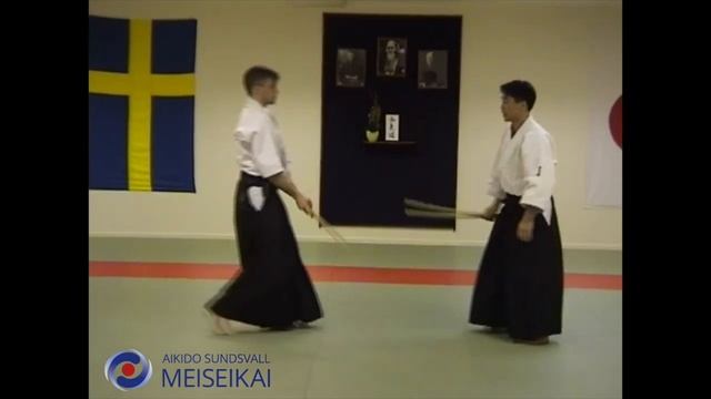 25 Aikido Ken Tai Ken Gyaku Hanmi b4 Grabbing Sankyo Shishiya Sensei Sundsvall 2001