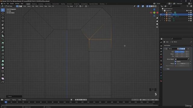 159- Modeling 1. Creating the general shape of the door