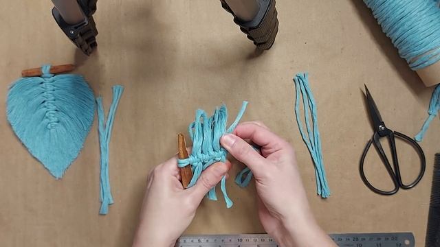 Как сделать лист перо #макраме