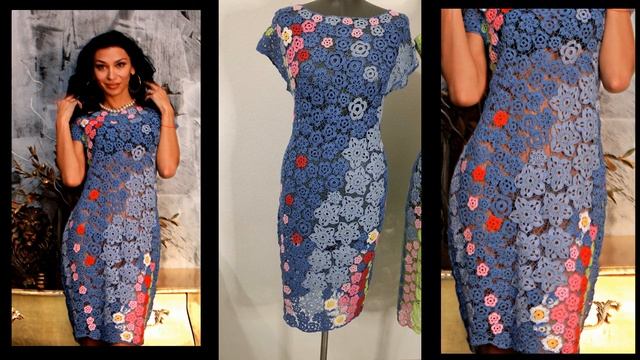 Вязаное платье. Ирландское кружево #crochet #knitted #handmade #croch