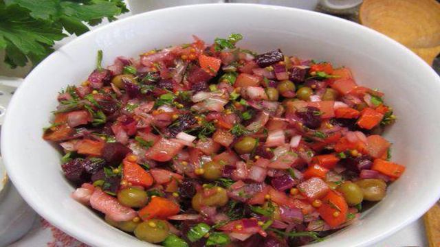 Винегрет из запеченных овощей