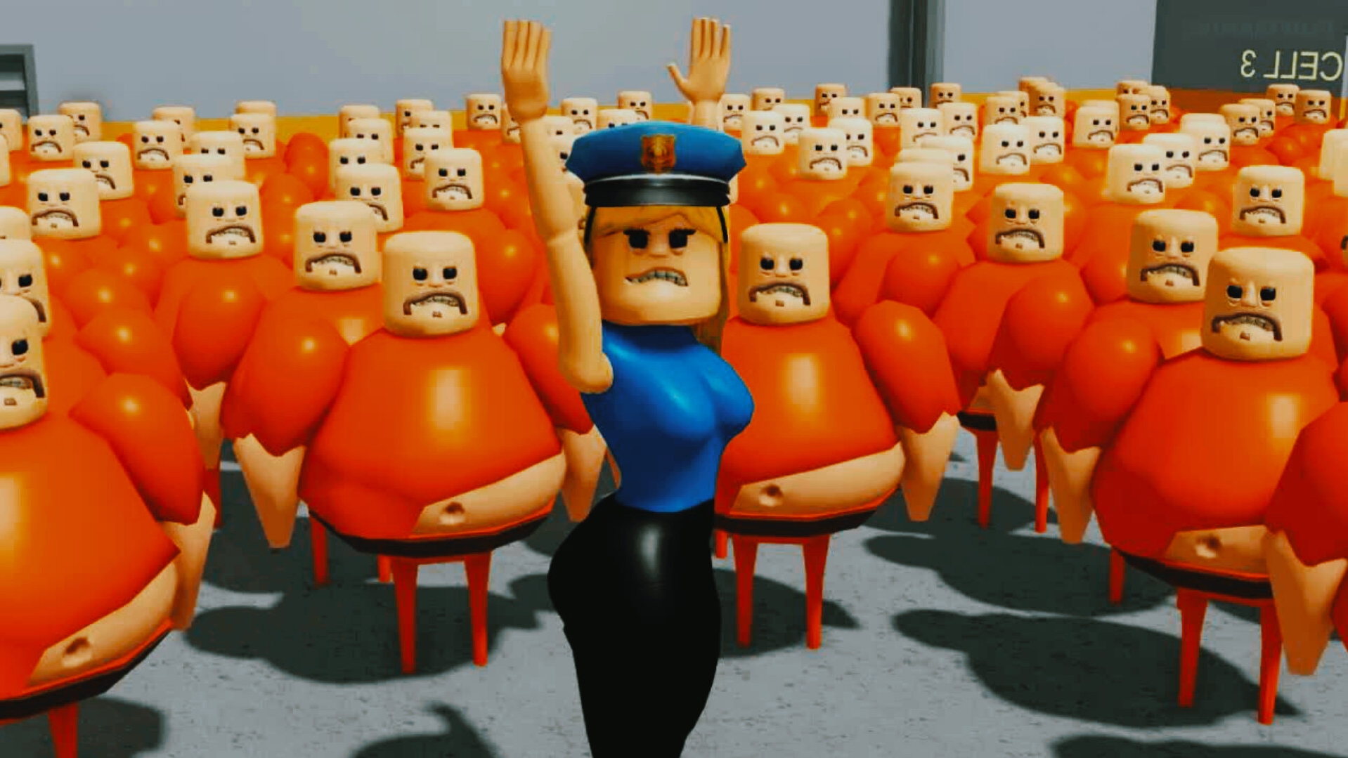 ЖЕНЩИНА БАРРИ против 100 ЗАКЛЮЧЕННЫХ в ТЮРЬМЕ БАРРИ #Roblox