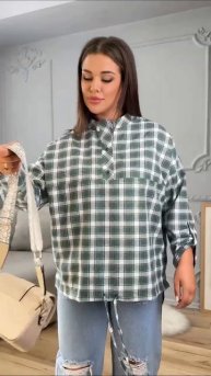 Сорочка вільного крою з рукавом 3/4 № 1165 #одяг #fashiontrends #o