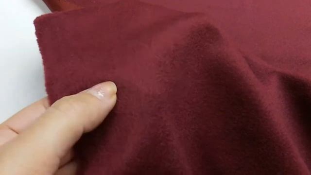 26-7263 Пальтовая ткань с коротким ворсом, вишневого цвет