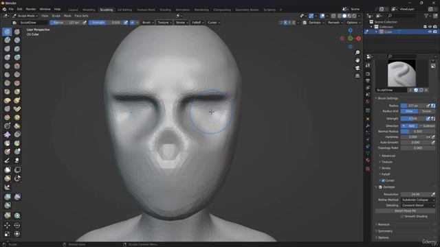 206- Sculpting 1. Basic bust shape