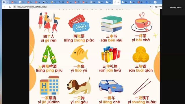 Китайский с нуля.  量词  Основные счетные слова китайского языка