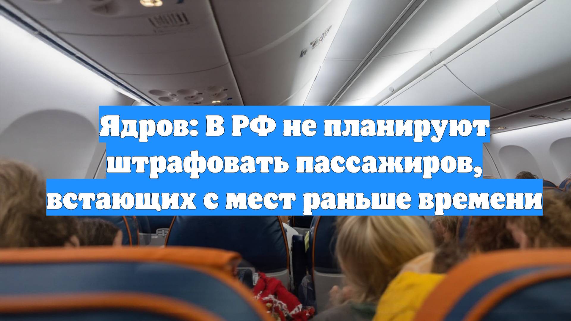 Ядров: В РФ не планируют штрафовать пассажиров, встающих с мест раньше времени