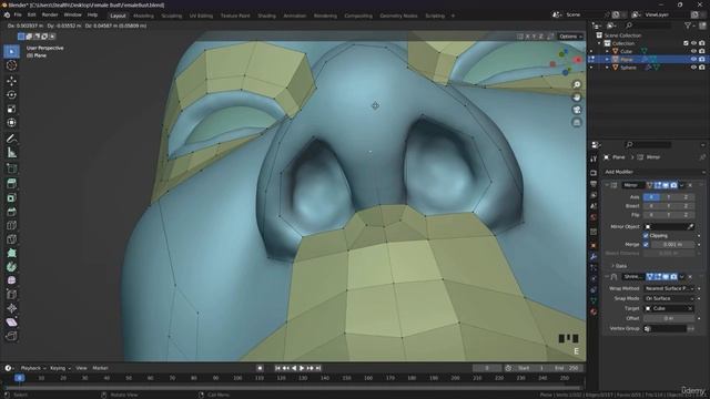 210- Retopology demo 1. Face retopology