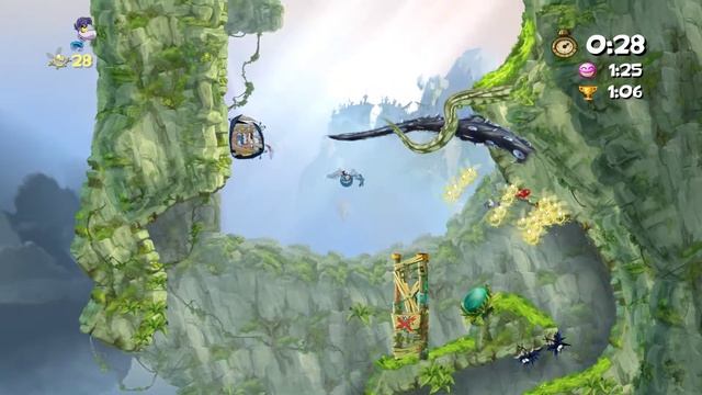 Прохождение Rayman Origins - Таинственный Пик - Слоняясь по горе (на время) - Часть 88