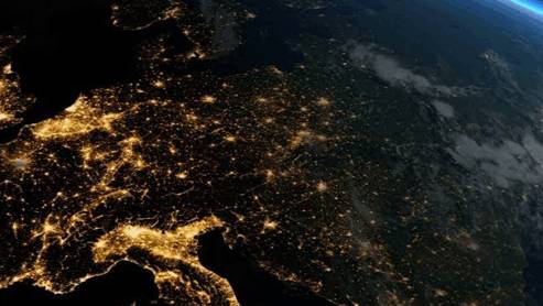 Вид на Землю ночью из космоса / View of Earth from space. Spacewalk / ISS online