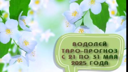 ВОДОЛЕЙ ТАРО-ПРОГНОЗ  С 21 ПО 31 МАЯ 2025 ГОДА