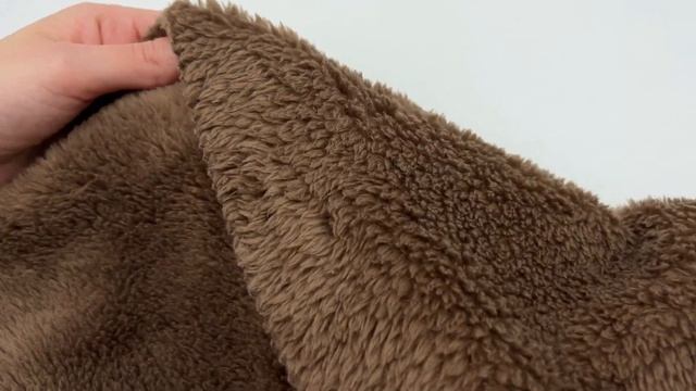Флис с густым высоким ворсом SHELYS SOFTY BROWN