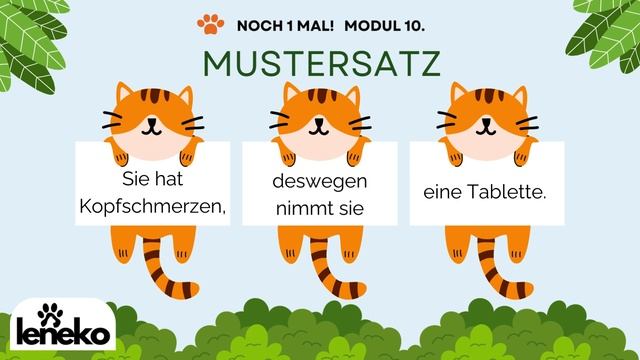 10-1 LENEKO тренажер немецкого "Noch 1 Mal": Modul 10-1. Фраза дня: Sie ha