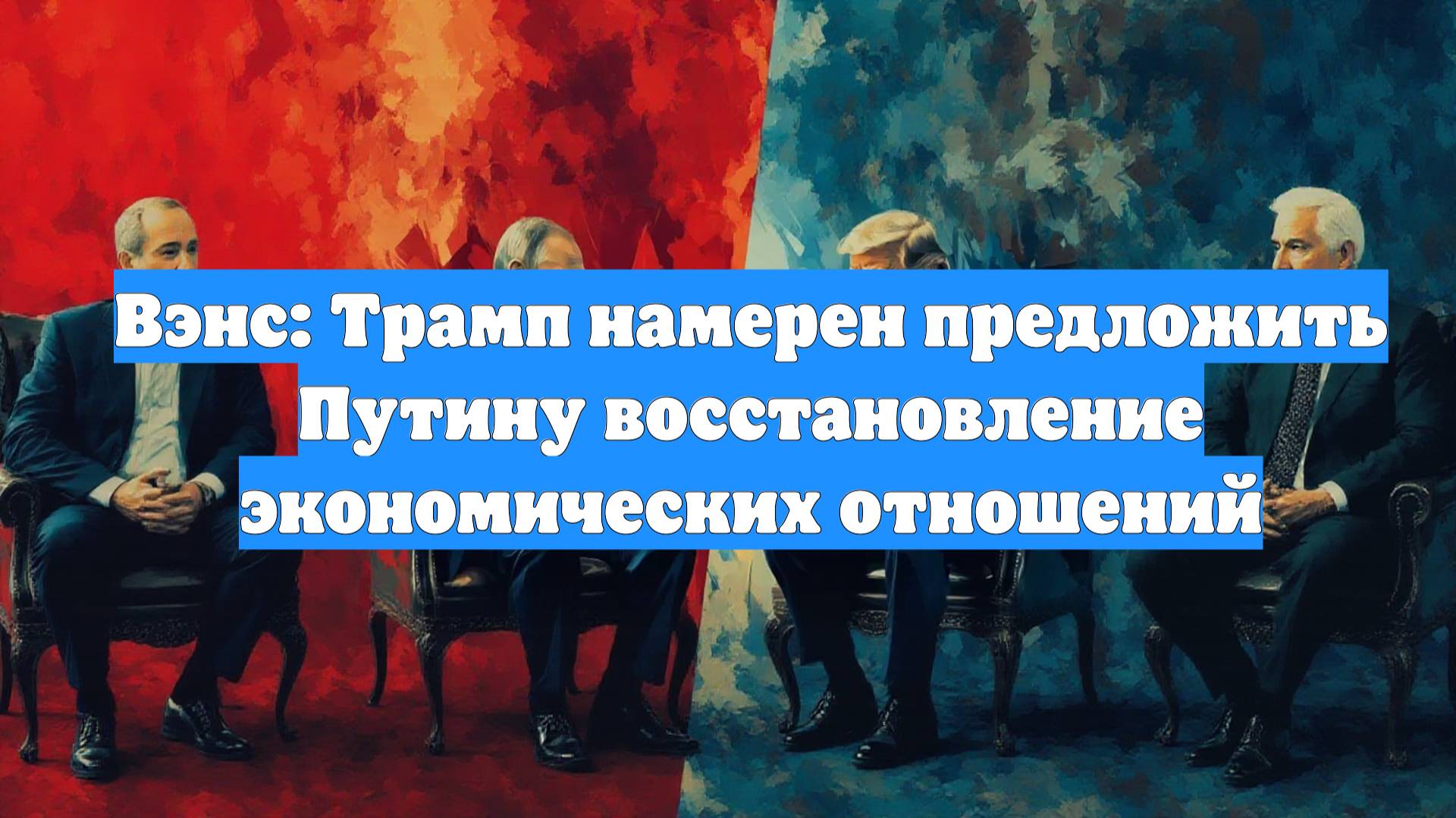 Вэнс: Трамп намерен предложить Путину восстановление экономических отношений
