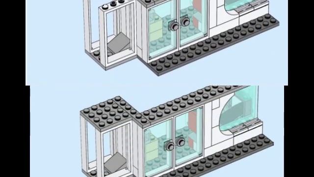 LEGO терминал с багажным конвейером и диспетчерская вышка, инструкция по сборке конструктора