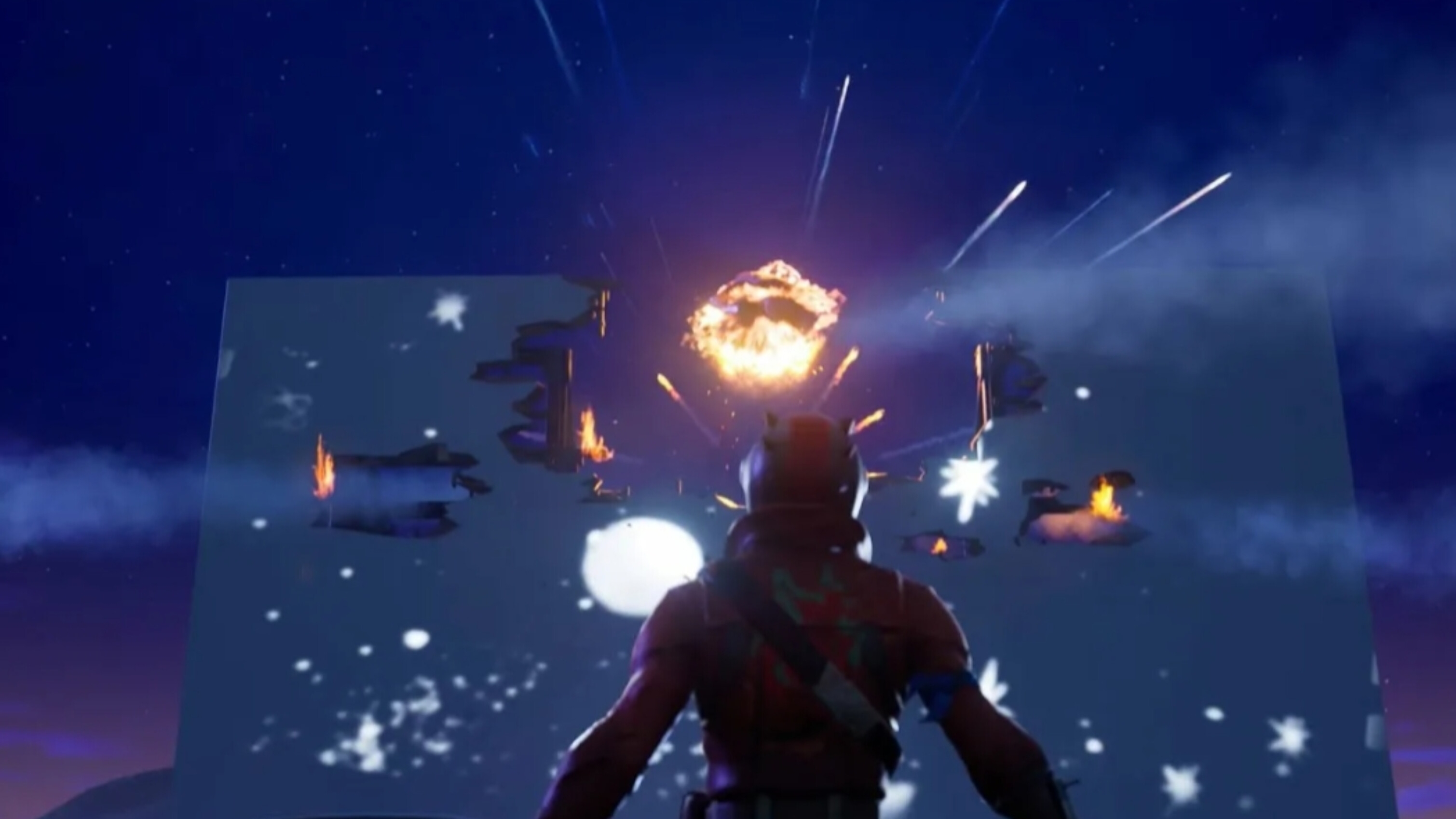 ☄ На ночном небе в режиме «Fortnite: Как раньше» включили звездопад!