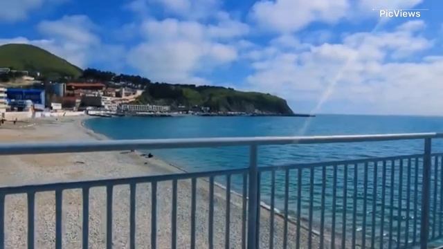 Ольгинка Краснодарсий край сегодня 19 мая 2025. Обстановка на пляже и море сейчас. Погода на курорте