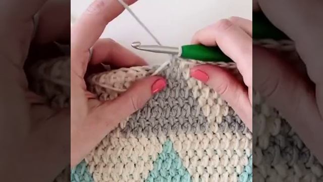 Узор для пледа или ковра крючком